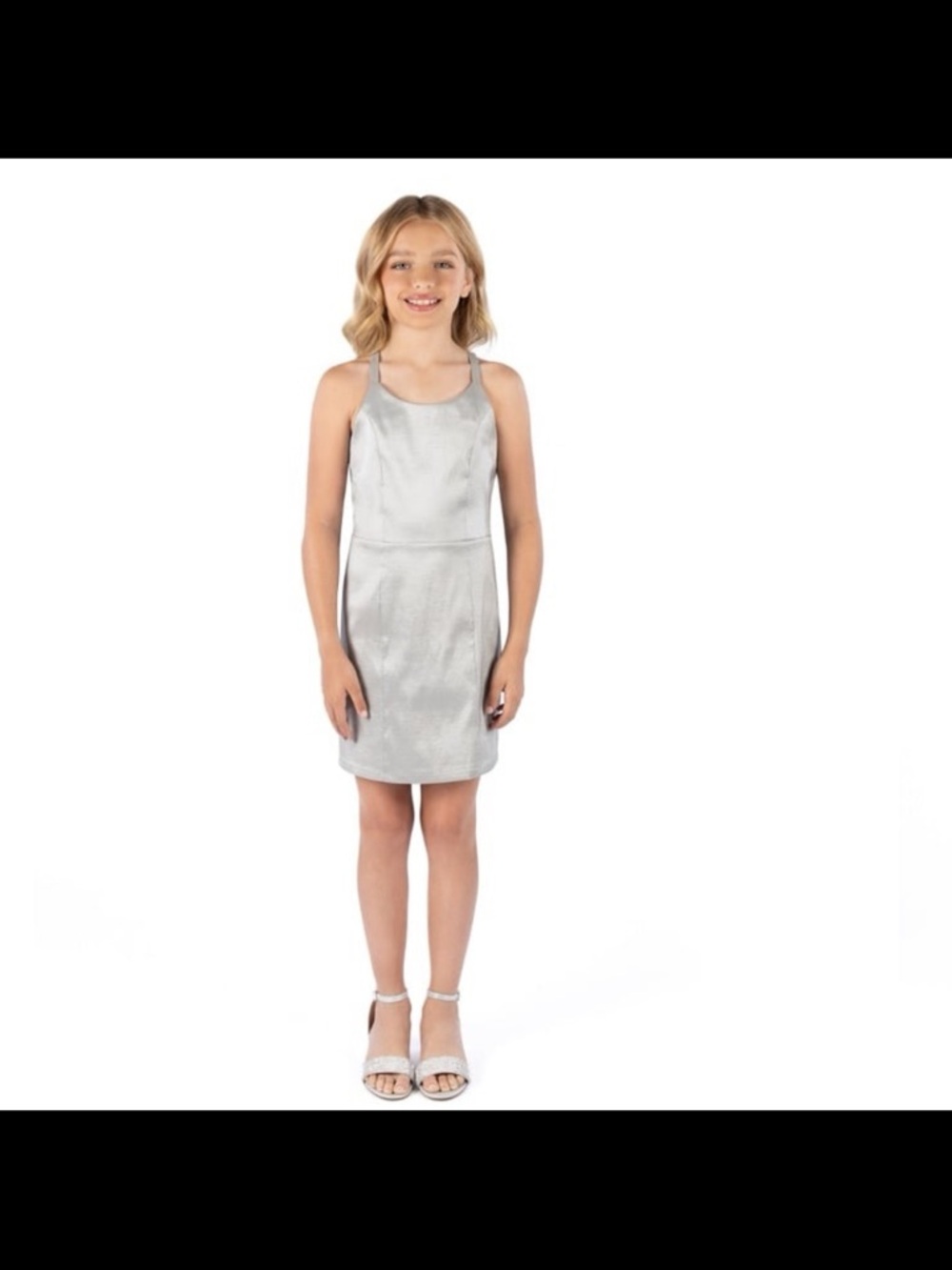 NWT speechless big girls sleeveless taffeta bow dress size 7